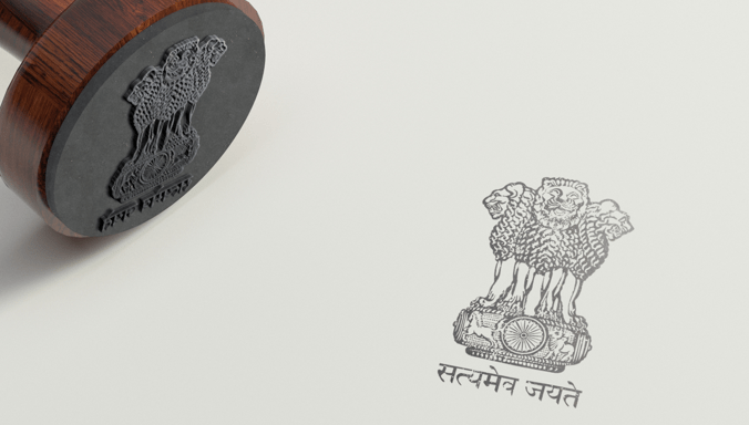 India National Emblem Lion Capital of Ashoka Using as Seal